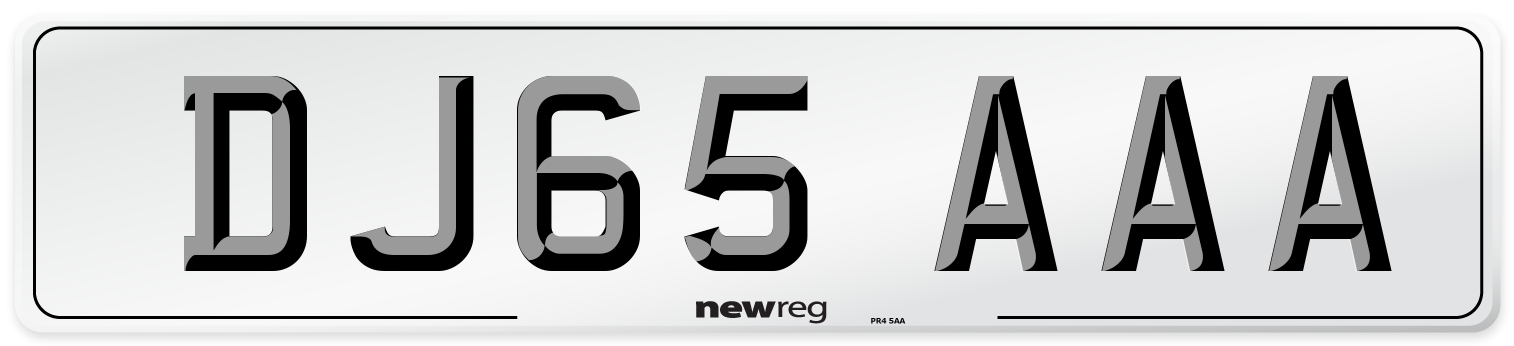 DJ65 AAA Number Plate from New Reg